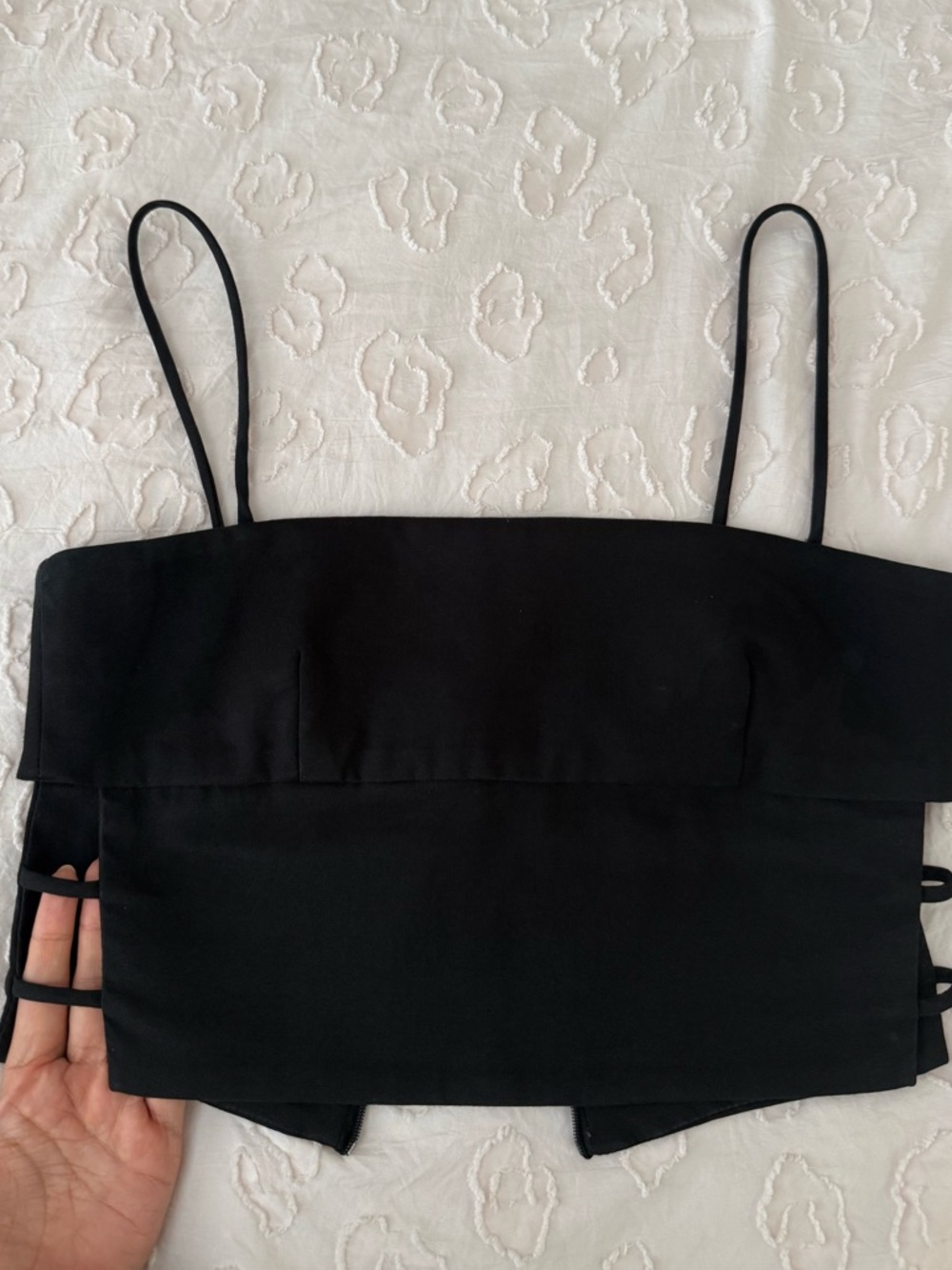 Zara Black Cropped Top, Size XS